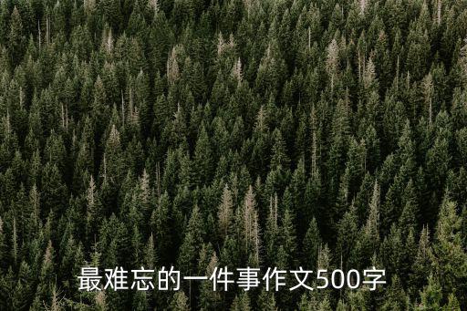 最難忘的事作文，最難忘的一件事作文500字
