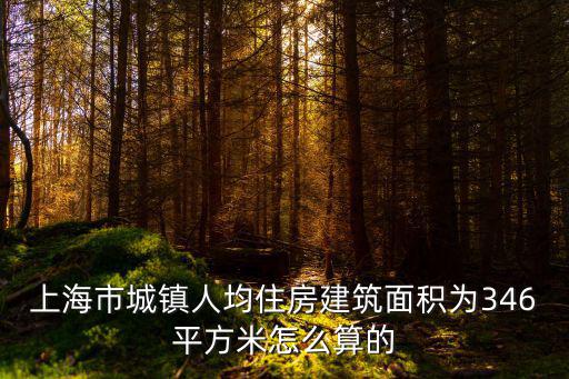 2020年上海市共建多少住宅，上海市城鎮人均住房建筑面積為346平方米怎么算的