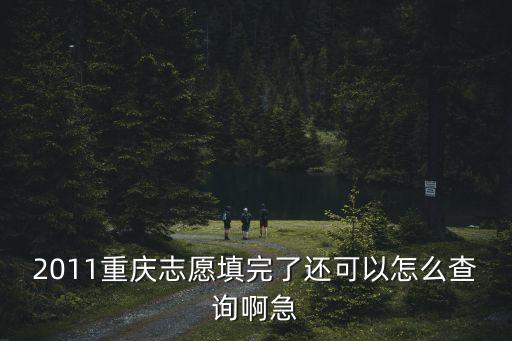 2011重慶志愿填完了還可以怎么查詢啊急