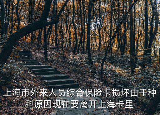 上海市外來(lái)人員綜合保險(xiǎn)卡損壞由于種種原因現(xiàn)在要離開(kāi)上海卡里