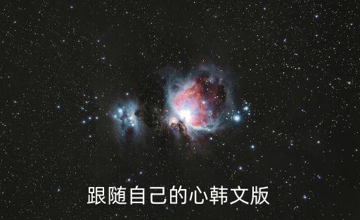 跟隨自己的心韓文版