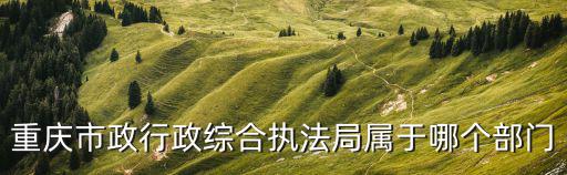 重慶市政行政綜合執法局屬于哪個部門