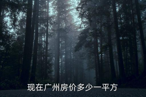 現(xiàn)在廣州房價多少一平方