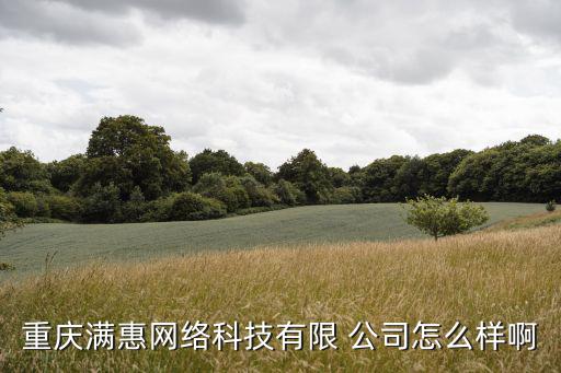 重慶滿惠網(wǎng)絡(luò)科技有限 公司怎么樣啊