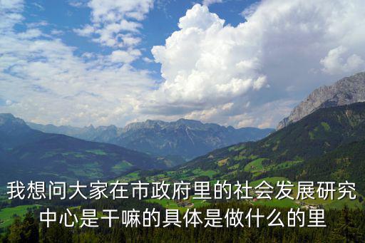 我想問大家在市政府里的社會發展研究中心是干嘛的具體是做什么的里