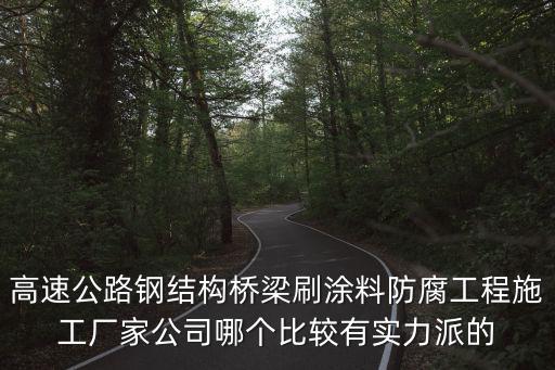 高速公路鋼結構橋梁刷涂料防腐工程施工廠家公司哪個比較有實力派的