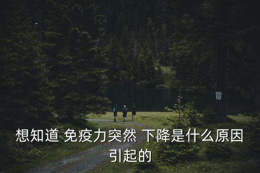 免疫力下降的原因