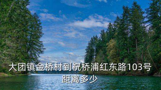 大團鎮金橋村到祝橋浦紅東路103號距離多少