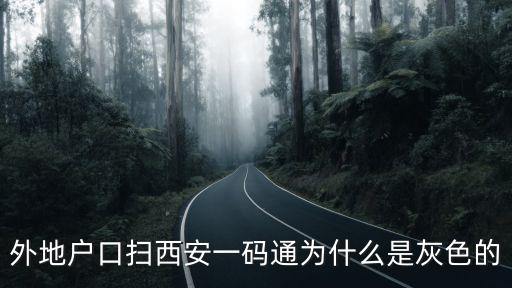 外地戶口掃西安一碼通為什么是灰色的