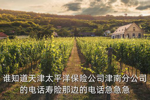 誰(shuí)知道天津太平洋保險(xiǎn)公司津南分公司的電話壽險(xiǎn)那邊的電話急急急