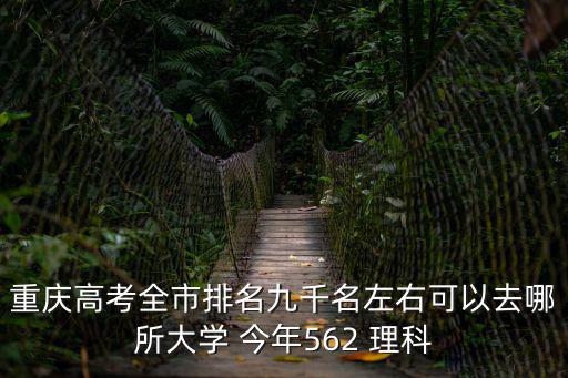 重慶高考全市排名九千名左右可以去哪所大學 今年562 理科