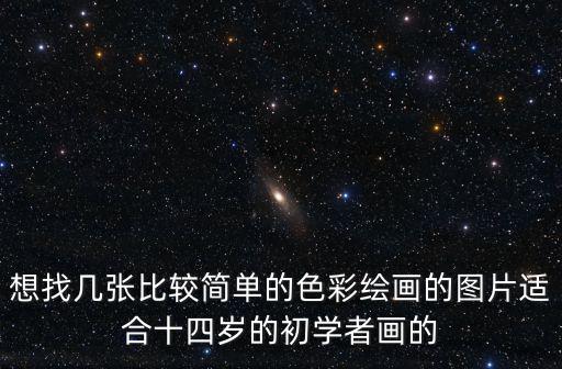 想找幾張比較簡單的色彩繪畫的圖片適合十四歲的初學者畫的