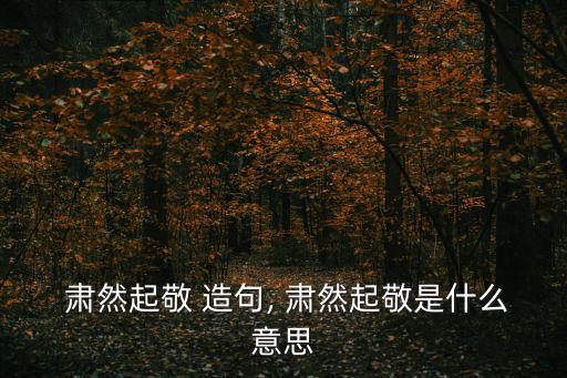 肅然起敬造句,肅然起敬:肅穆的樣子,肅然而敬