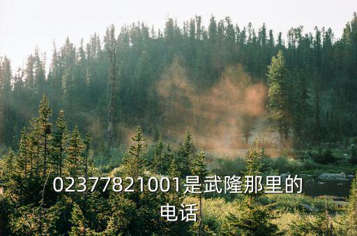 02377821001是武隆那里的電話
