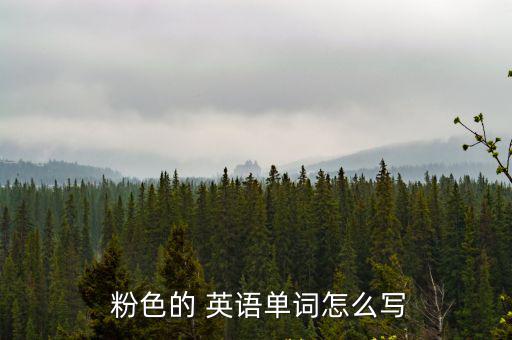  粉色的 英語單詞怎么寫