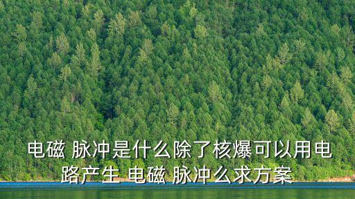  電磁 脈沖是什么除了核爆可以用電路產(chǎn)生 電磁 脈沖么求方案