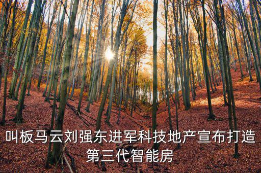 叫板馬云劉強東進軍科技地產宣布打造第三代智能房