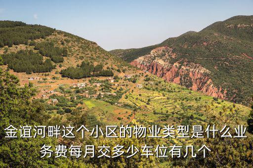 上海市回民車交物業費的小區，金誼河畔這個小區的物業類型是什么業務費每月交多少車位有幾個