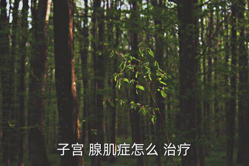 子宮 腺肌癥怎么 治療