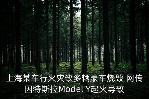 上海某車行火災致多輛豪車燒毀 網傳因特斯拉Model Y起火導致