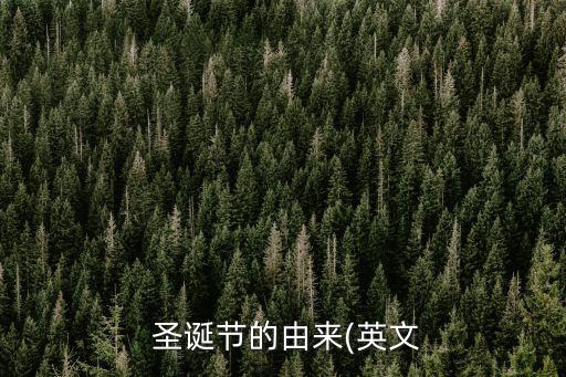  圣誕節(jié)的由來(英文