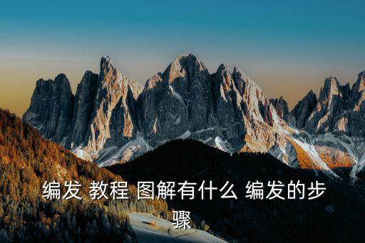  編發 教程 圖解有什么 編發的步驟