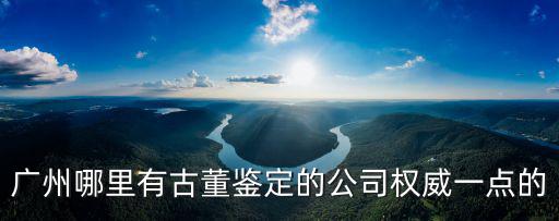 廣州哪里有古董鑒定的公司權威一點的