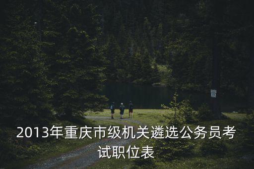 2013年重慶市級機關遴選公務員考試職位表