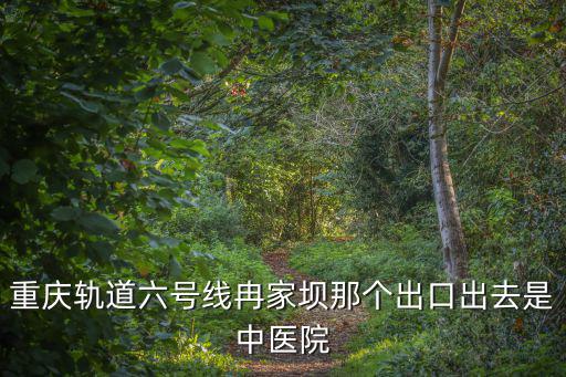 重慶軌道六號線冉家壩那個出口出去是中醫(yī)院