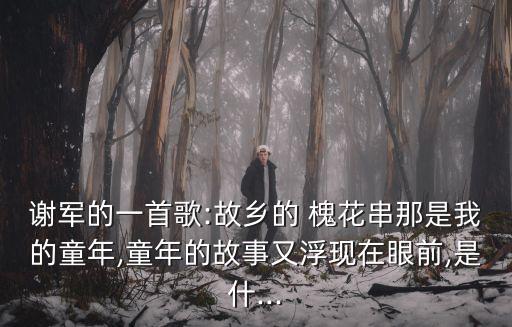 謝軍的一首歌:故鄉的 槐花串那是我的童年,童年的故事又浮現在眼前,是什...