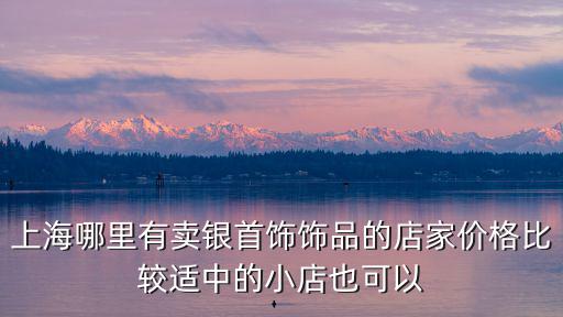 上海哪里有賣銀首飾飾品的店家價格比較適中的小店也可以