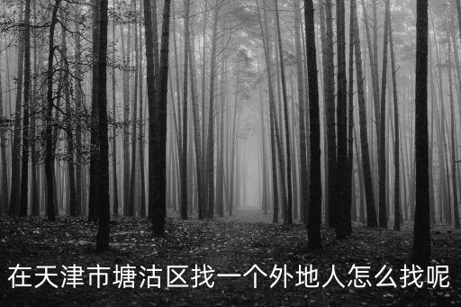 在天津市塘沽區找一個外地人怎么找呢