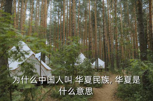 為什么中國人叫 華夏民族, 華夏是什么意思
