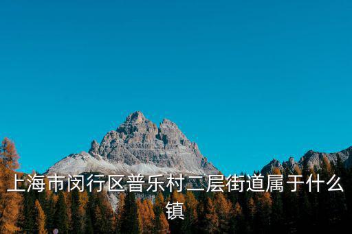 上海市閔行區普樂村二層街道屬于什么鎮