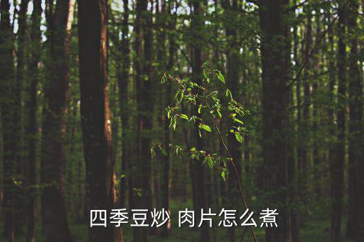 四季豆炒肉片,四季豆炒豬肉做法1準備好4個菜
