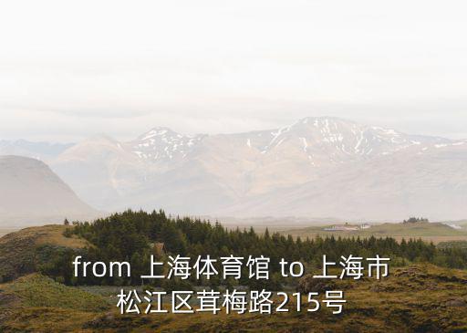 from 上海體育館 to 上海市松江區(qū)茸梅路215號(hào)