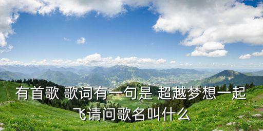 有首歌 歌詞有一句是 超越夢想一起飛請問歌名叫什么
