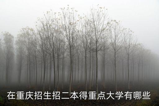 在重慶招生招二本得重點(diǎn)大學(xué)有哪些
