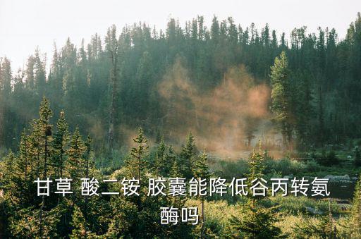 甘草酸二銨膠囊,草酸二銨膠囊和水飛薊賓葡甲胺片之別