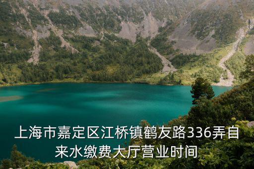 上海市嘉定區江橋鎮鶴友路336弄自來水繳費大廳營業時間