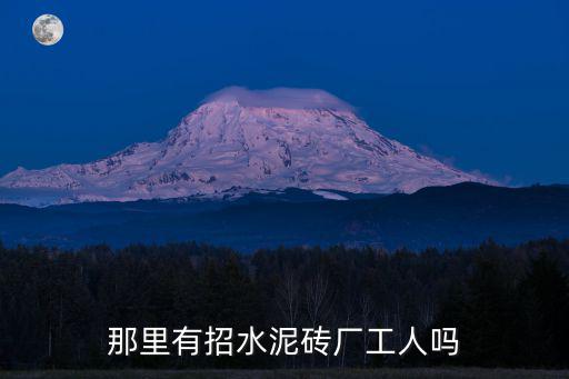 那里有招水泥磚廠工人嗎