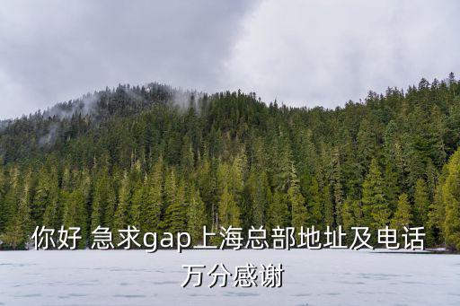 你好 急求gap上海總部地址及電話 萬分感謝