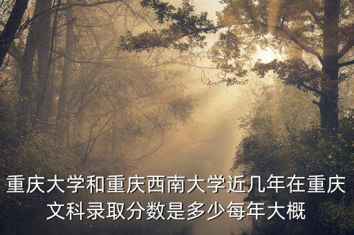 重慶大學(xué)和重慶西南大學(xué)近幾年在重慶文科錄取分?jǐn)?shù)是多少每年大概