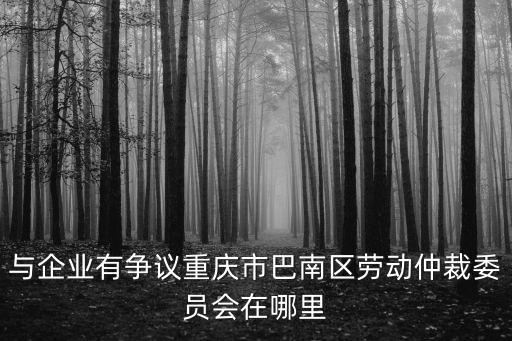 與企業有爭議重慶市巴南區勞動仲裁委員會在哪里