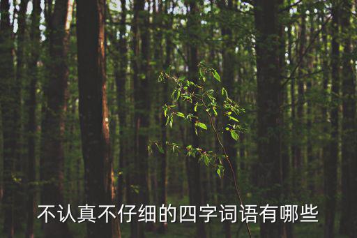 不認真不仔細的四字詞語有哪些