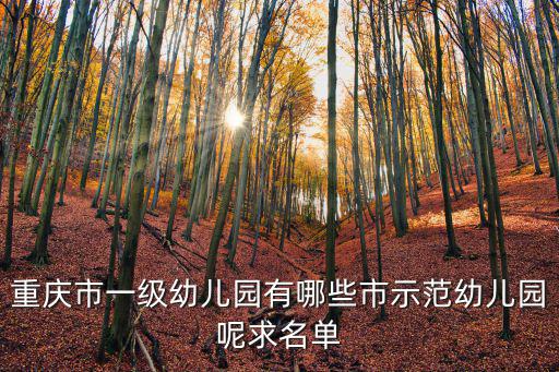 重慶市一級幼兒園有哪些市示范幼兒園呢求名單