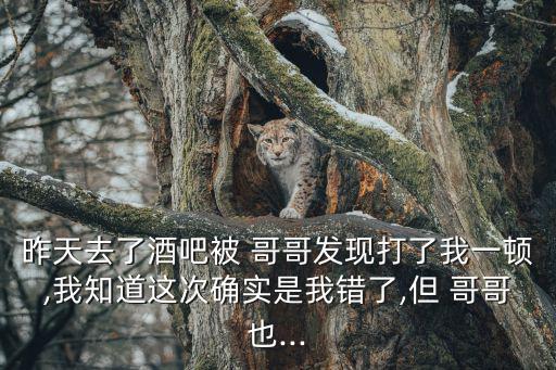 昨天去了酒吧被 哥哥發(fā)現(xiàn)打了我一頓,我知道這次確實(shí)是我錯(cuò)了,但 哥哥也...