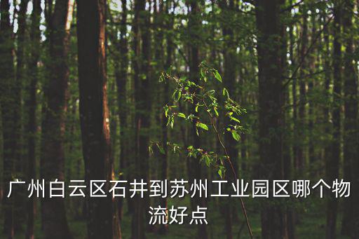 廣州白云區石井到蘇州工業園區哪個物流好點