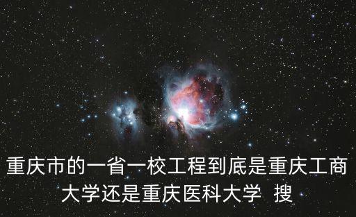 重慶市的一省一校工程到底是重慶工商大學還是重慶醫科大學  搜