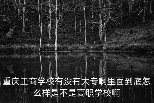 重慶工商學校有沒有大專啊里面到底怎么樣是不是高職學校啊